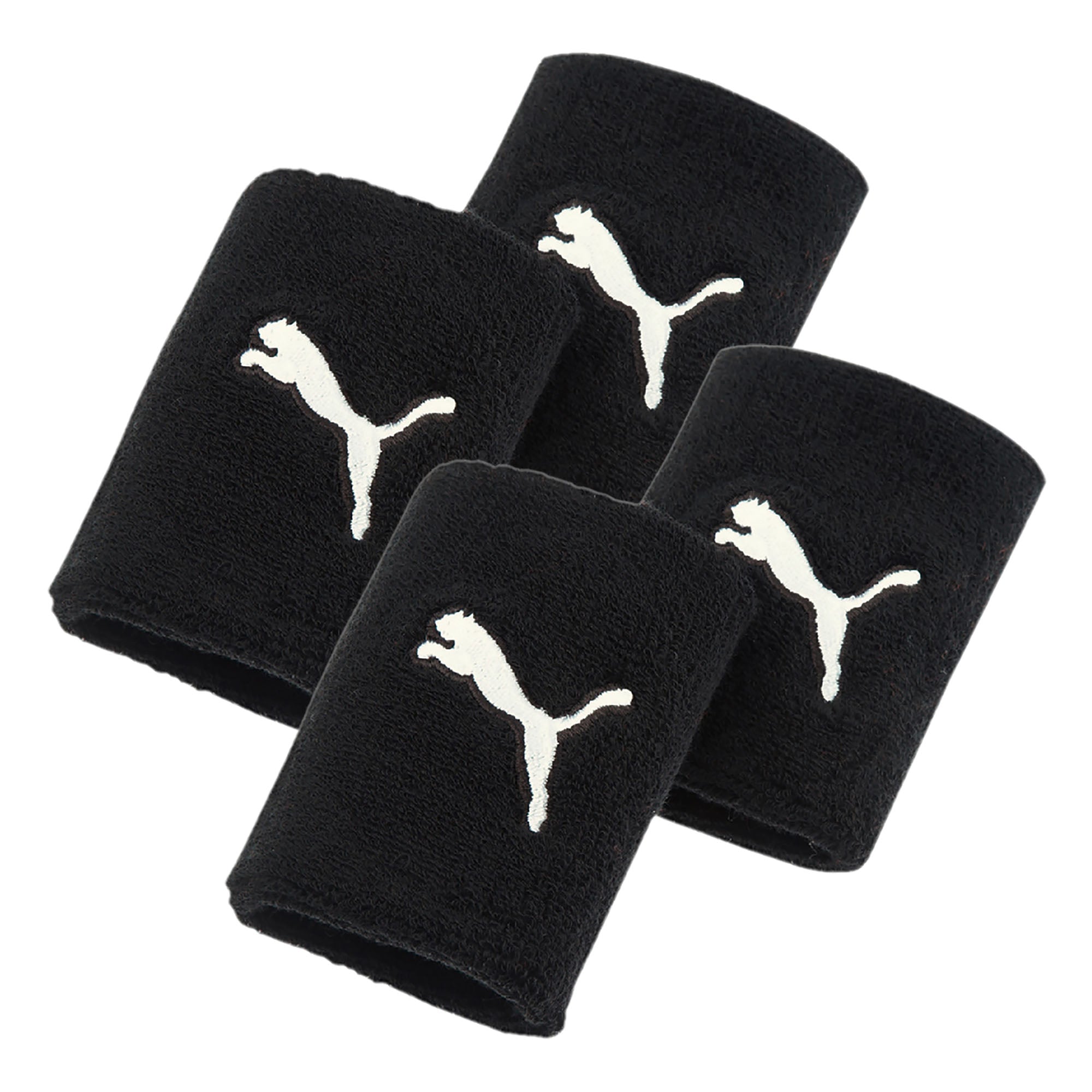 PUMA Unisex Wristband long 4er Pack - Schweißband, Running & Training, Puma Logo