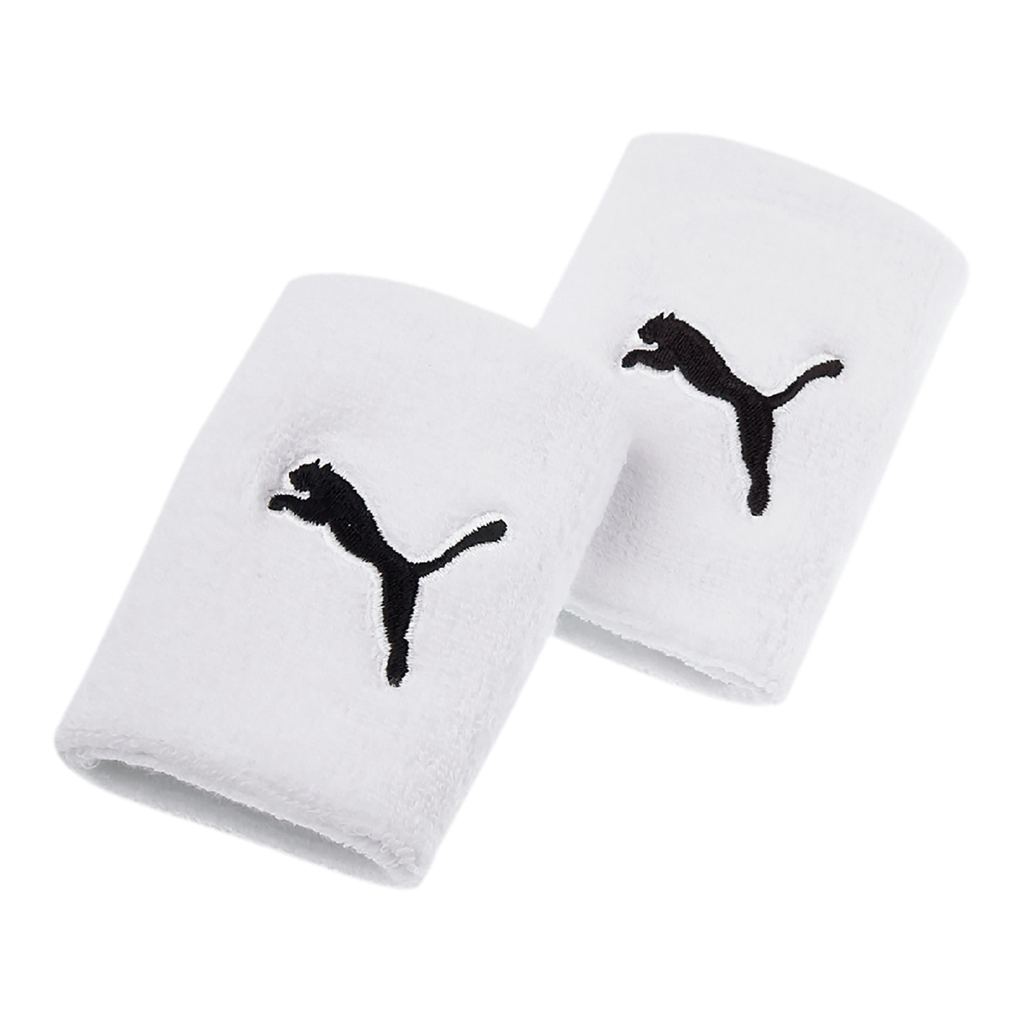 PUMA Unisex Wristband long Pack of 2 - Sweatband, Running & Training, Puma Logo