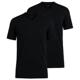 OLYMP Herren T-Shirts, V-Neck, 2er Pack - Bodywear, Modern Fit, Baumwolle