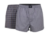 TOM TAILOR Herren Boxershorts, 2er Pack - Web-Shorts, Baumwolle, Poplin, kariert