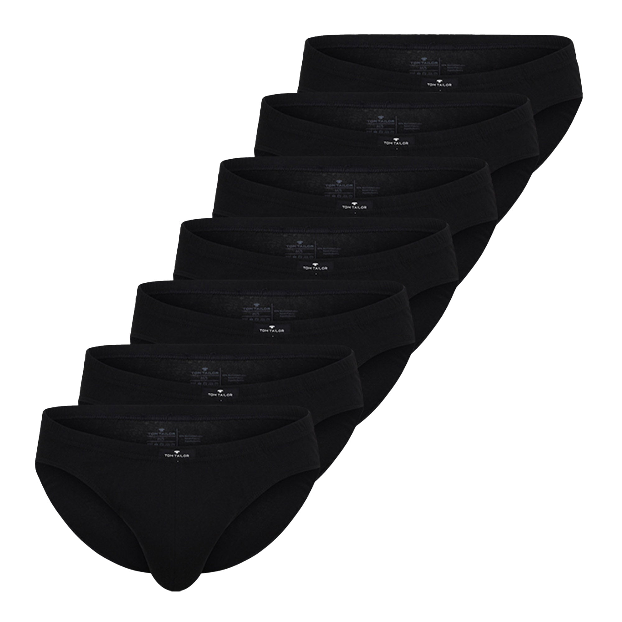 TOM TAILOR Herren Slips, 7er Pack - Mini-Slip, Briefs, Pure Cotton, Jersey, uni