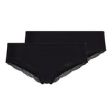 SKINY Damen Slips, 2er Pack - Cheeky Panty DP, Classic Cotton, Spitze, Baumwoll-Stretch