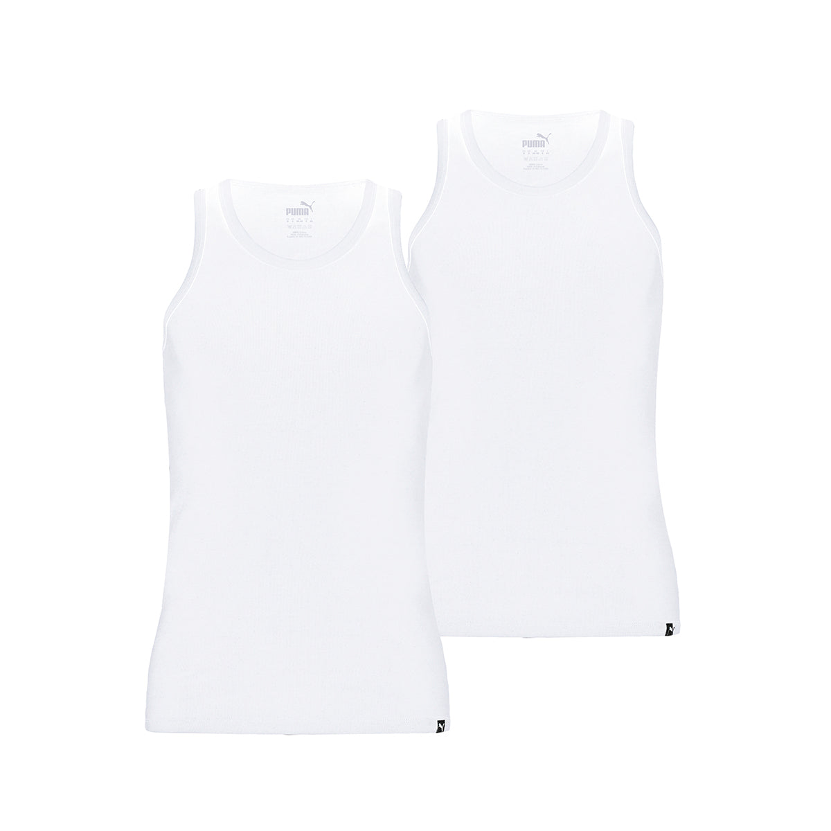 PUMA Herren Tank Top im Pack - Basic, Vorteilspack, Unterhemd, Rundhals, Single Jersey, einfarbig