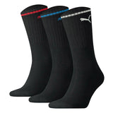 PUMA Unisex Sport-Socken, 3er Pack - Sport Crew Stripe, Tennissocken, Streifen