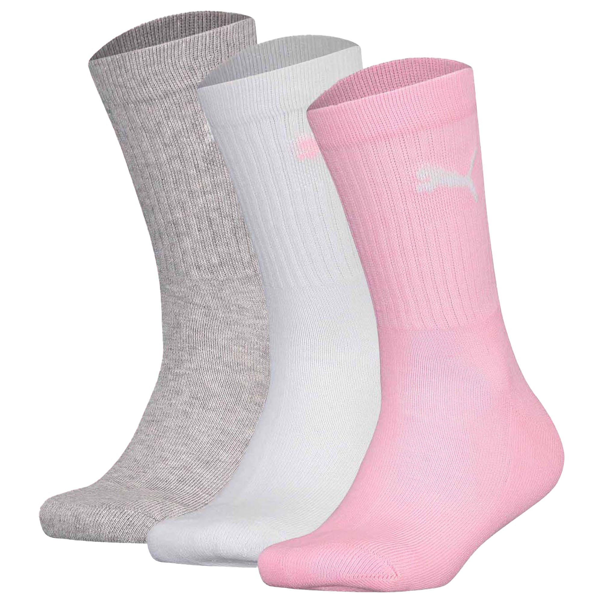 PUMA Kinder Socken, 3er Pack - Sport Junior, Frottee-Sohle, Rippbündchen, Logo