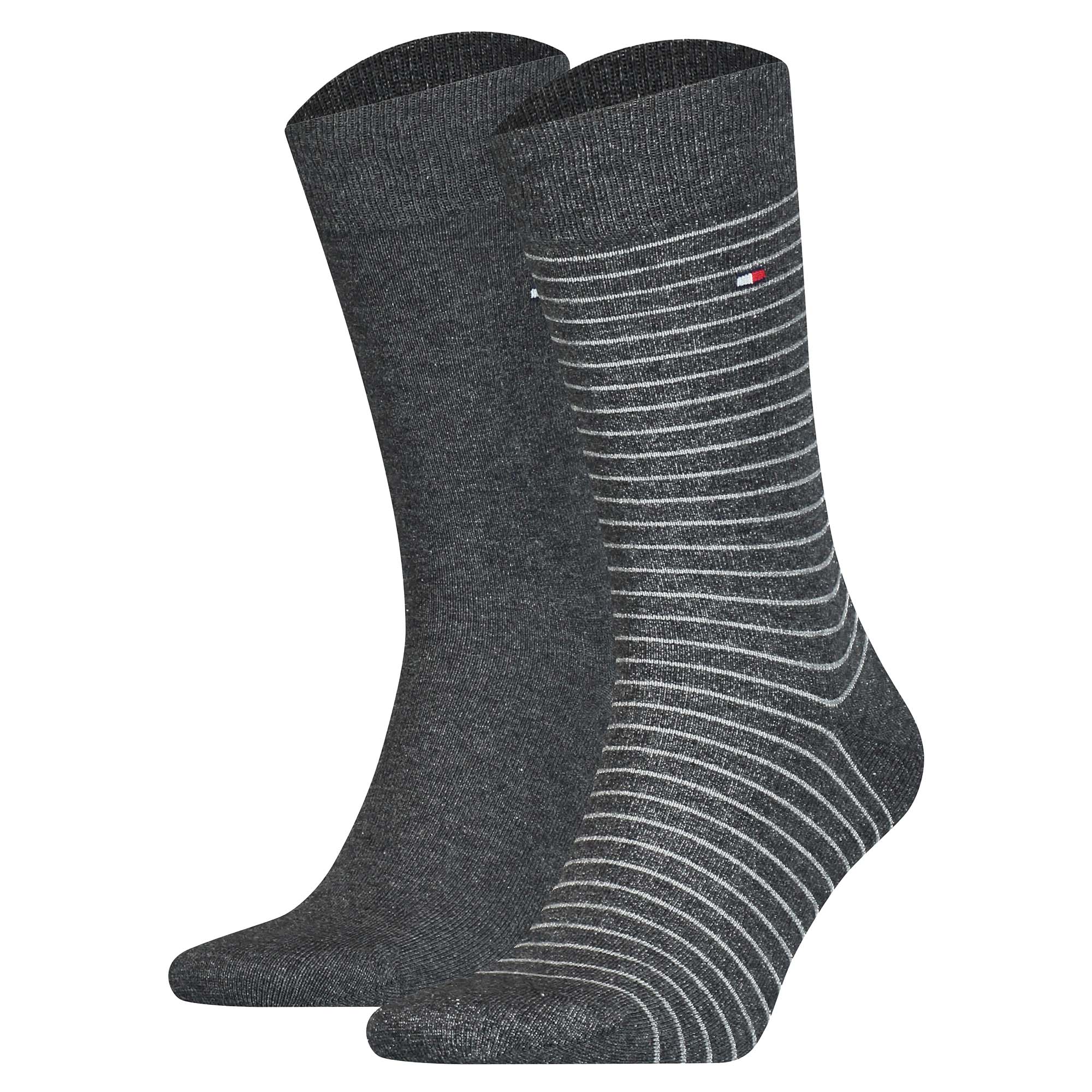 TOMMY HILFIGER Herren Socken, 2er Pack - Small Stripe Socks 2P, Streifen schmal