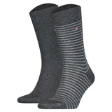 TOMMY HILFIGER Herren Socken, 2er Pack - Small Stripe Socks 2P, Streifen schmal