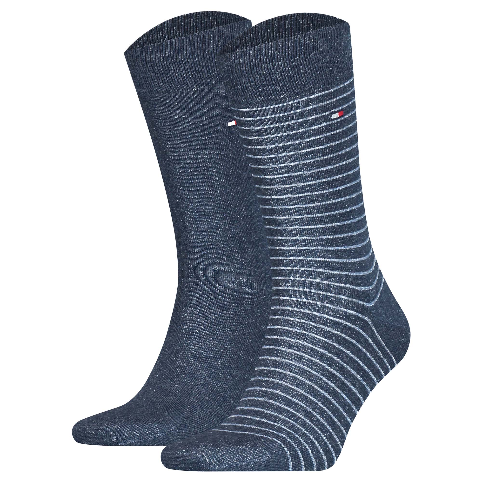 TOMMY HILFIGER Herren Socken, 2er Pack - Small Stripe Socks 2P, Streifen schmal