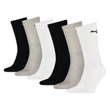 PUMA Unisex Sports Socks, 6-Pack - Sport Crew Socks, ECOM, Logo, plain