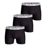 BJÖRN BORG Herren Boxershorts, 3er Pack - Cotton Stretch Boxer Trunks, Baumwolle, Logobund
