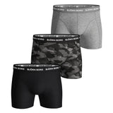 BJÖRN BORG Herren Boxershorts, 3er Pack - Cotton Stretch Boxer Trunks, Baumwolle, Logobund