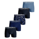 BJÖRN BORG men's boxer shorts, 5-pack - cotton stretch trunks, pants, cotton, logo waistband