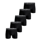 BJÖRN BORG men's boxer shorts, 5-pack - cotton stretch trunks, pants, cotton, logo waistband