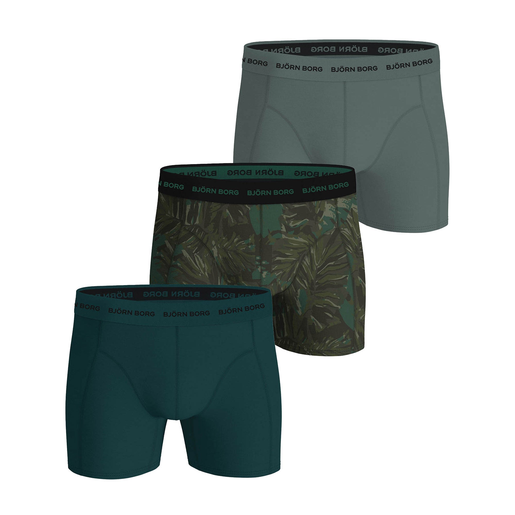 BJÖRN BORG Herren Boxershorts, 3er Pack - Cotton Stretch Boxer 3P, Unterhose, Baumwolle
