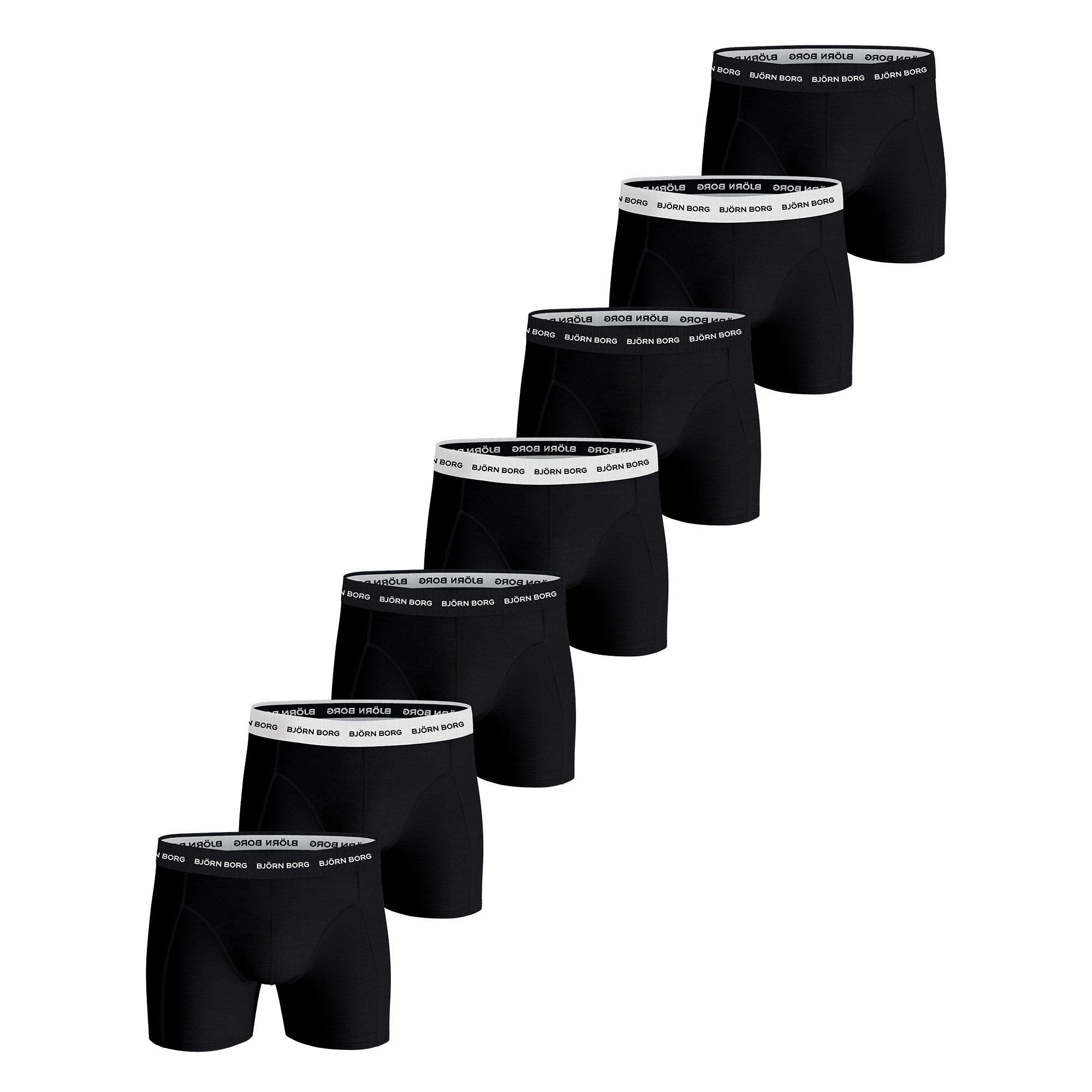 BJÖRN BORG Herren Boxershorts, 7er Pack - Cotton Stretch Boxer, Logobund, Unterhose, Baumwollmischung