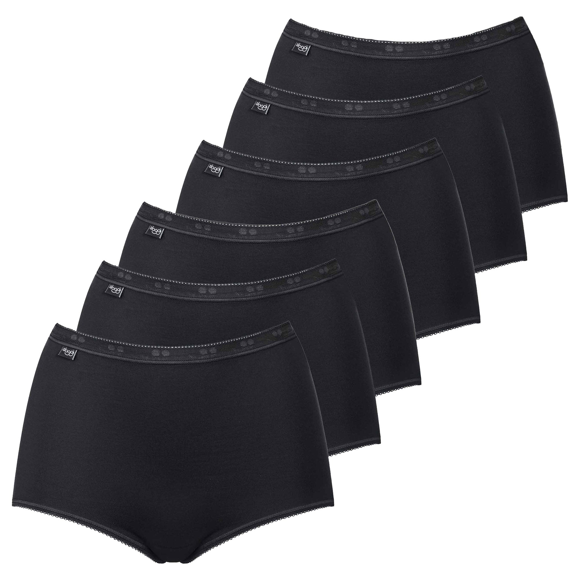 Sloggi Damen Slip Maxi, 6er Pack - Basic+, einfarbig