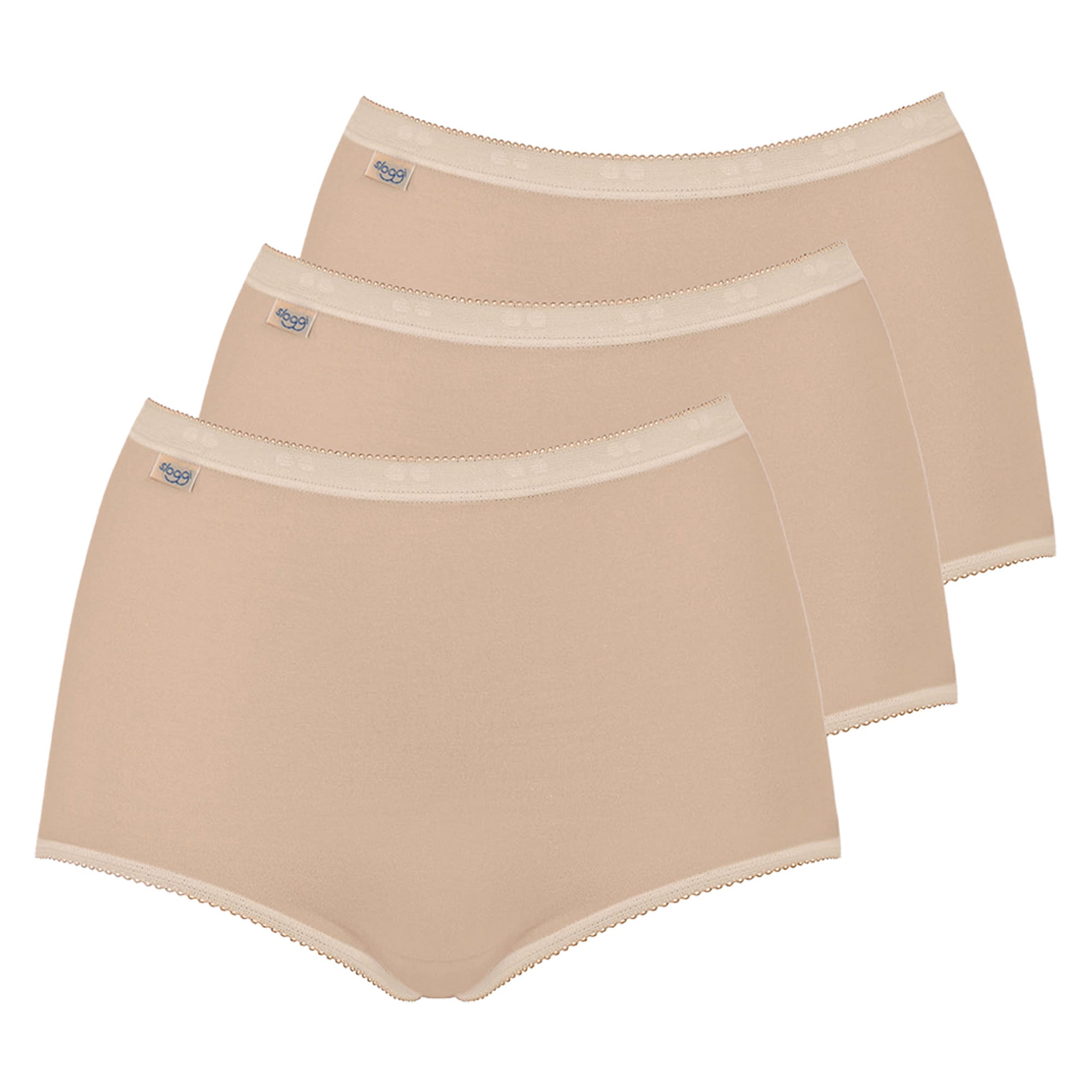 Sloggi Damen Slip Maxi, 3er Pack - Basic+, einfarbig