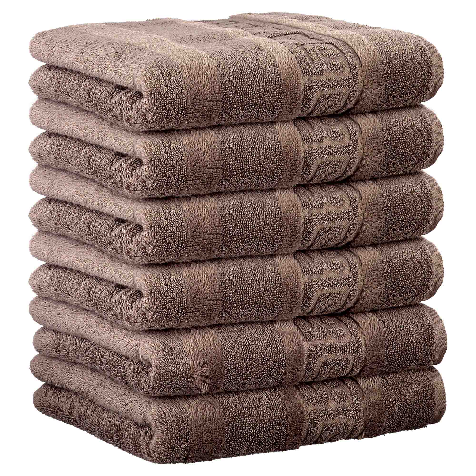 CAWÖ Gästetuch, 6er Pack - C Noblesse, Walkfrottier, Baumwolle