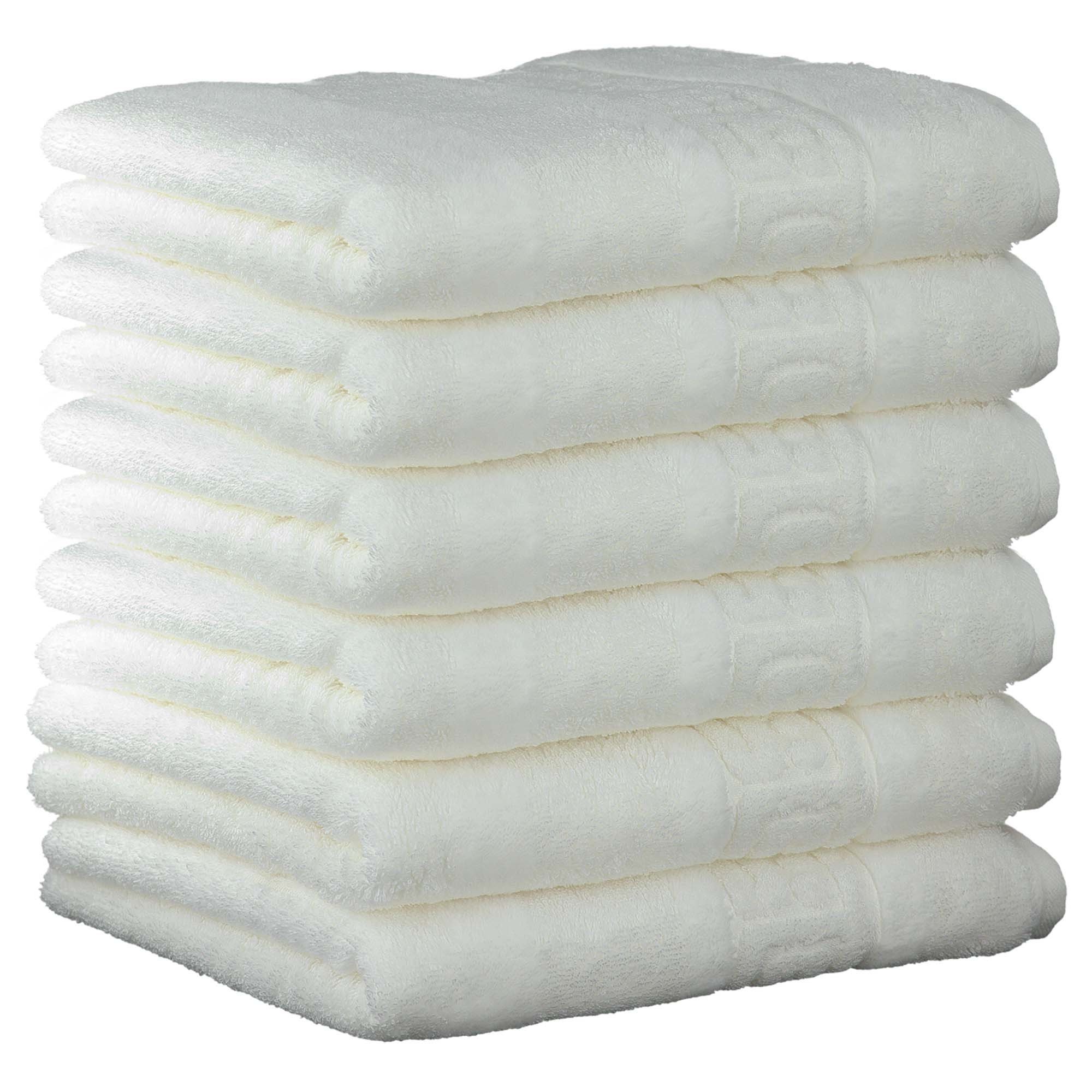 CAWÖ Gästetuch, 6er Pack - C Noblesse, Walkfrottier, Baumwolle