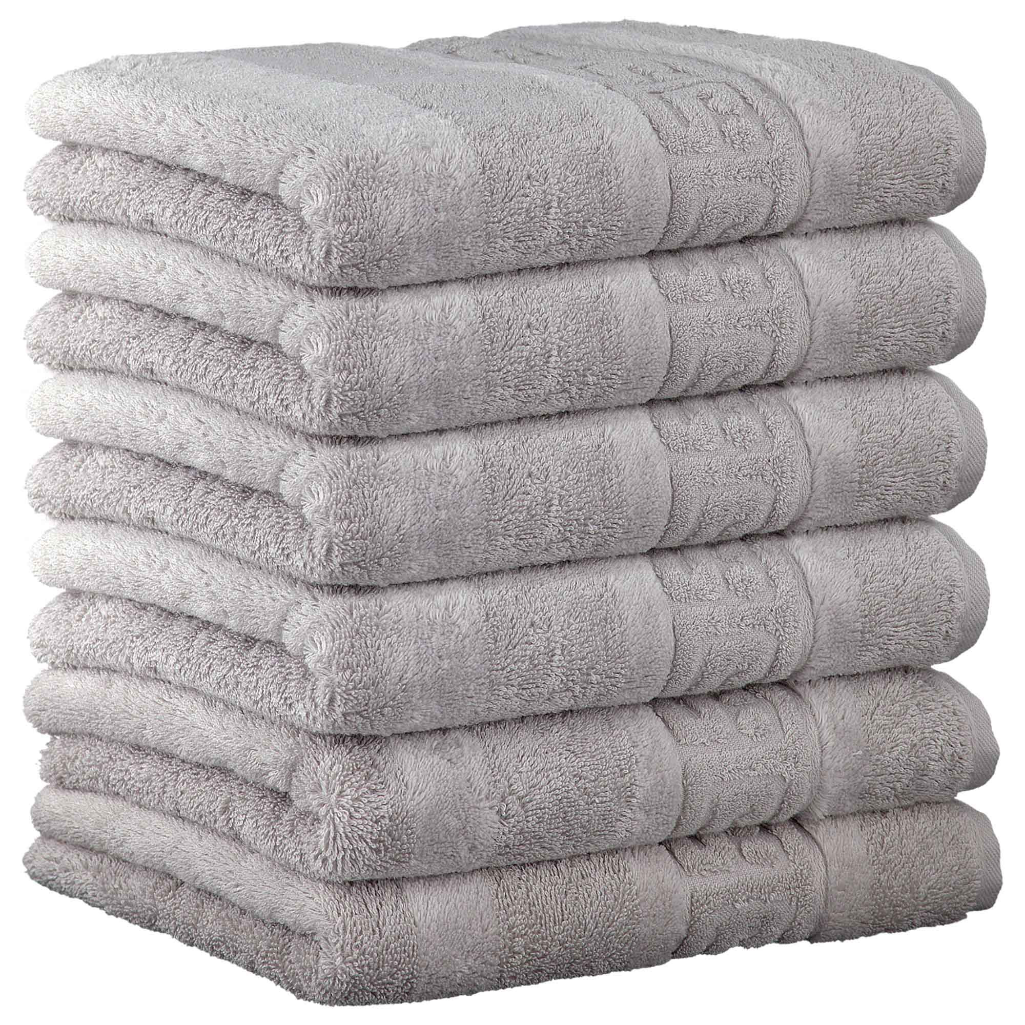 CAWÖ Gästetuch, 6er Pack - C Noblesse, Walkfrottier, Baumwolle