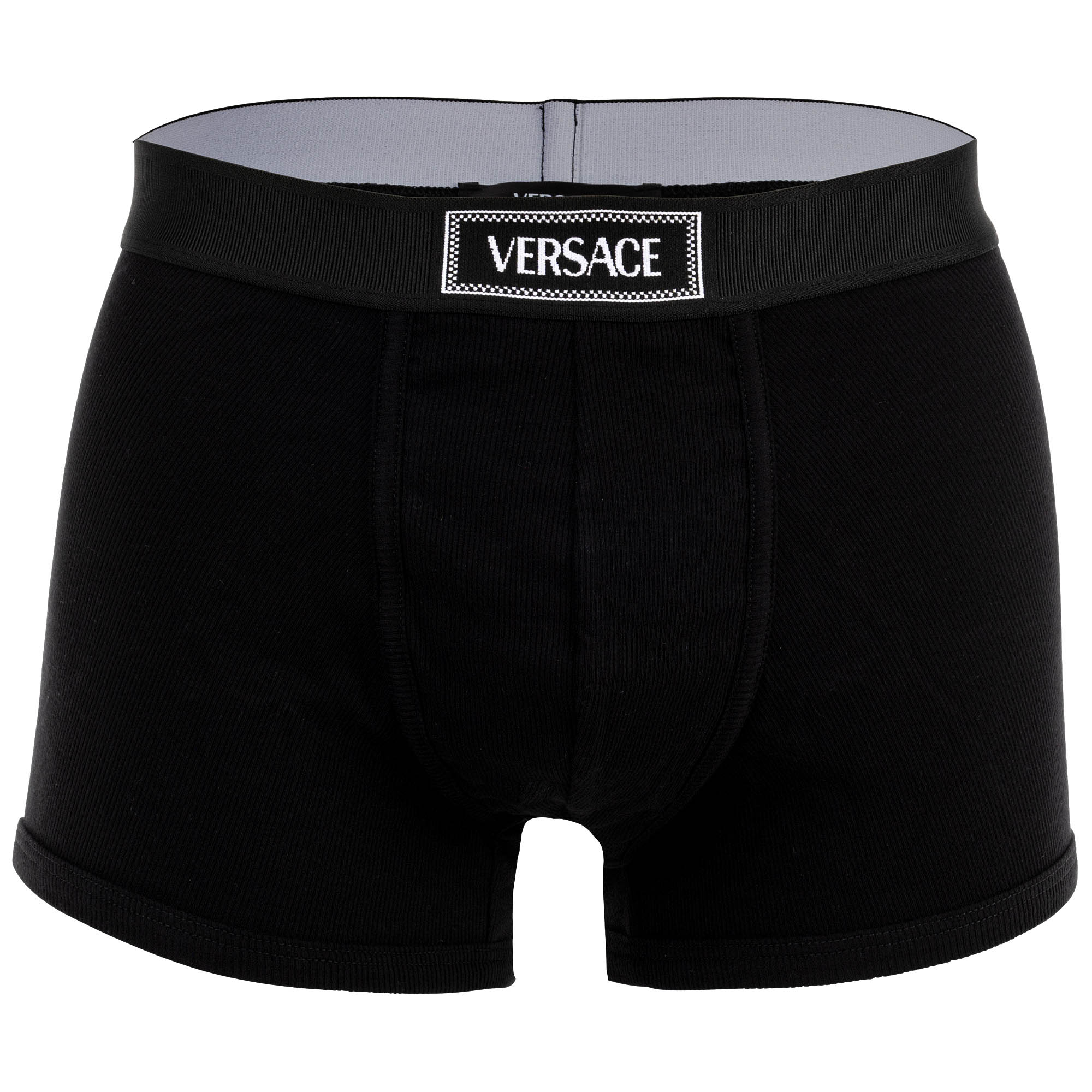 VERSACE men's boxer shorts - RIBBED, Short Trunk Tex Ribbed Cotton, Stretch Cotton, Logo
