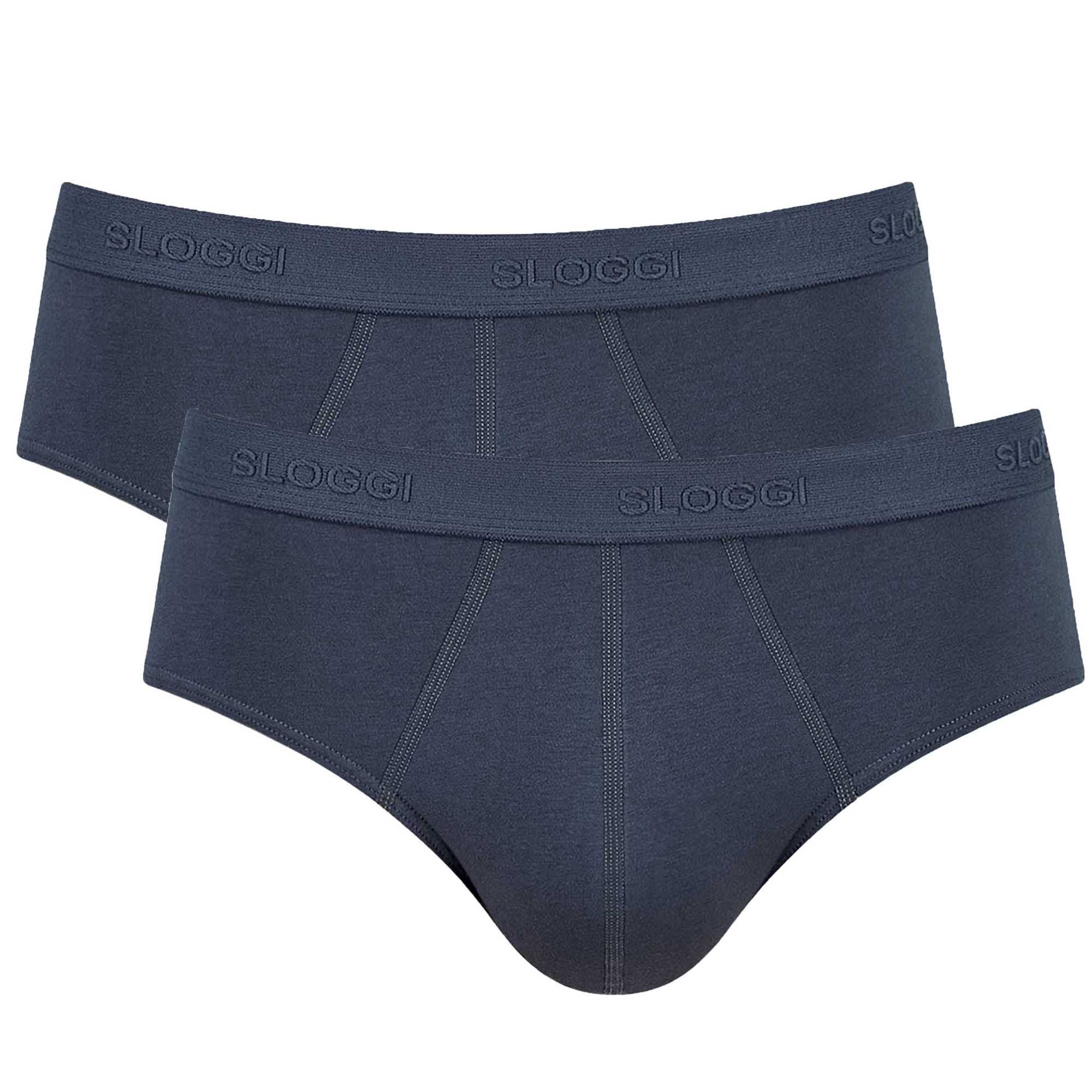 Sloggi Herren Slips, Multipack - 24/7 Midi, Unterwäsche, Unterhose, Baumwolle, Logo, einfarbig