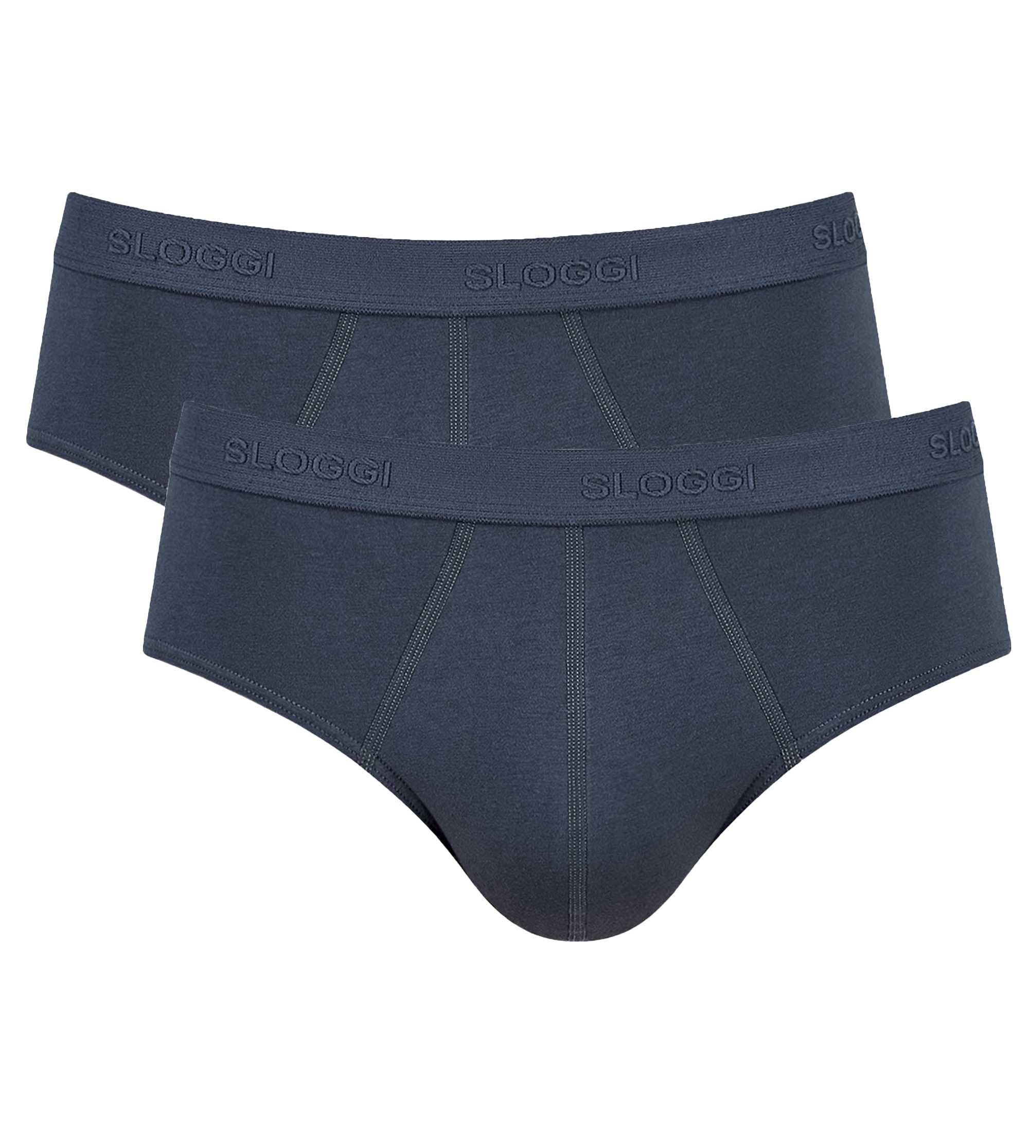Sloggi Herren Slips, Multipack - 24/7 Midi, Unterwäsche, Unterhose, Baumwolle, Logo, einfarbig
