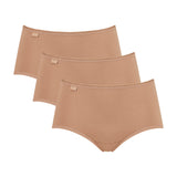 Sloggi Damen Midi, 3er Pack - 24/7 Cotton, einfarbig