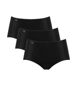 Sloggi Ladies Slip Midi, Pack of 3 - 24/7 Microfibre, monochrome