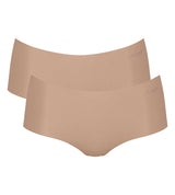 Sloggi Damen Shorts, 2er Pack - Zero Microfibre 2.0 Shorts, Mikrofaser, einfarbig