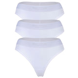Marc O Polo Damen Strings, 3er Pack - Logobund, Organic Cotton Stretch, Basic