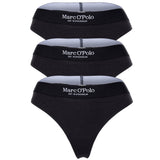 Marc O Polo Damen Strings, 3er Pack - Logobund, Organic Cotton Stretch, Basic
