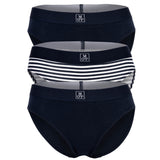 Marc O Polo Damen Slips, 3er Pack - Brief, Logobund, Organic Cotton Stretch