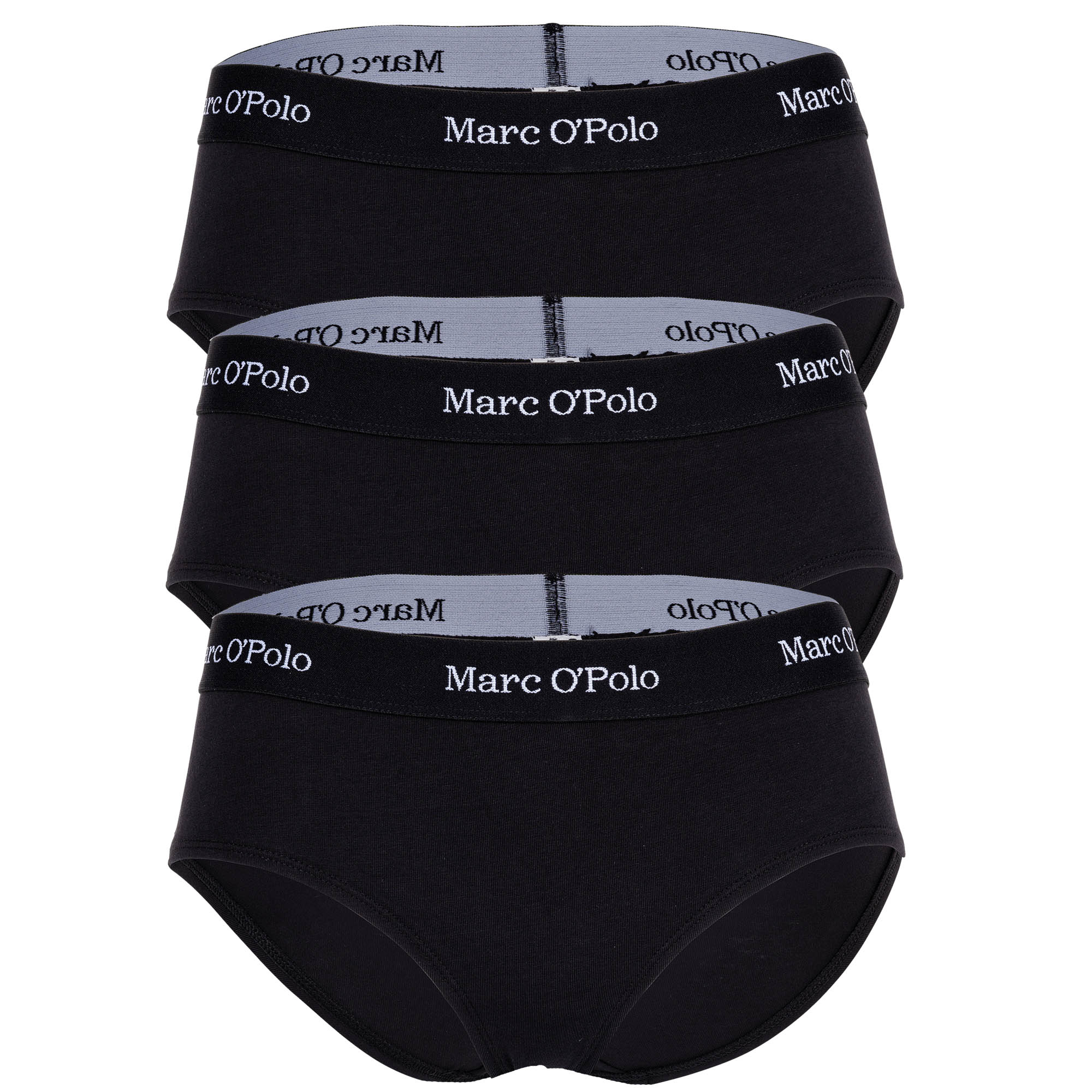 Marc O Polo Damen Panties, 3er Pack - Logobund, Organic Cotton Stretch, Basic