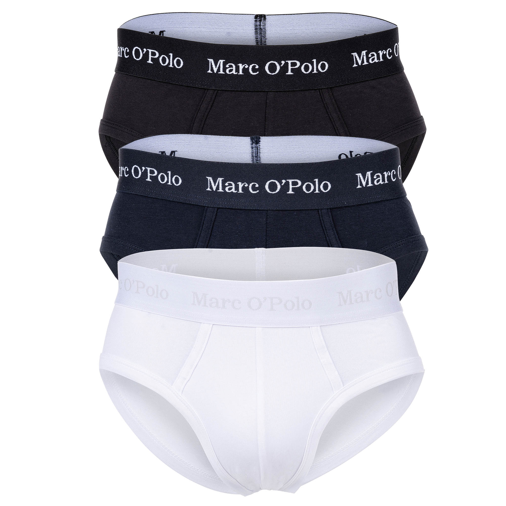 Marc O Polo men's briefs, 3-pack - Brief, Underwear, Organic Cotton Stretch, solid colour