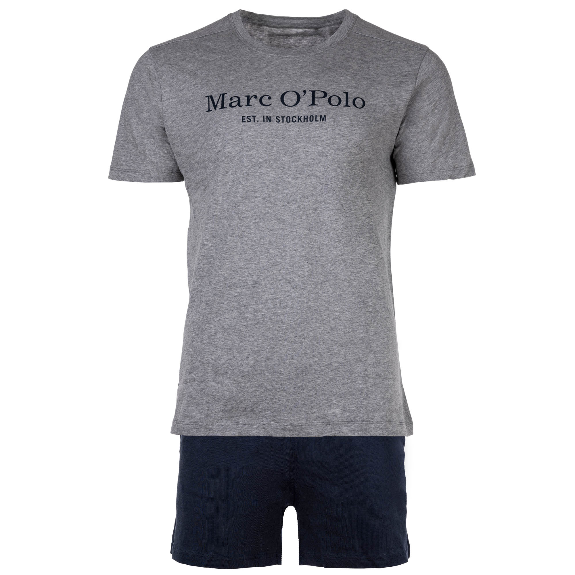 Marc O Polo Herren Schlafanzug - 2-tlg. Pyjama Set, kurz, Rundhalsausschnitt, Organic cotton