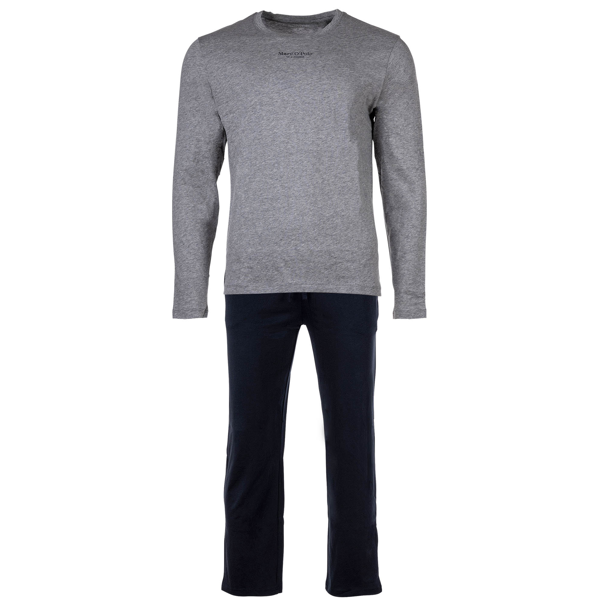 Marc O Polo men's pyjamas - 2-piece set, long, round neck, organic cotton