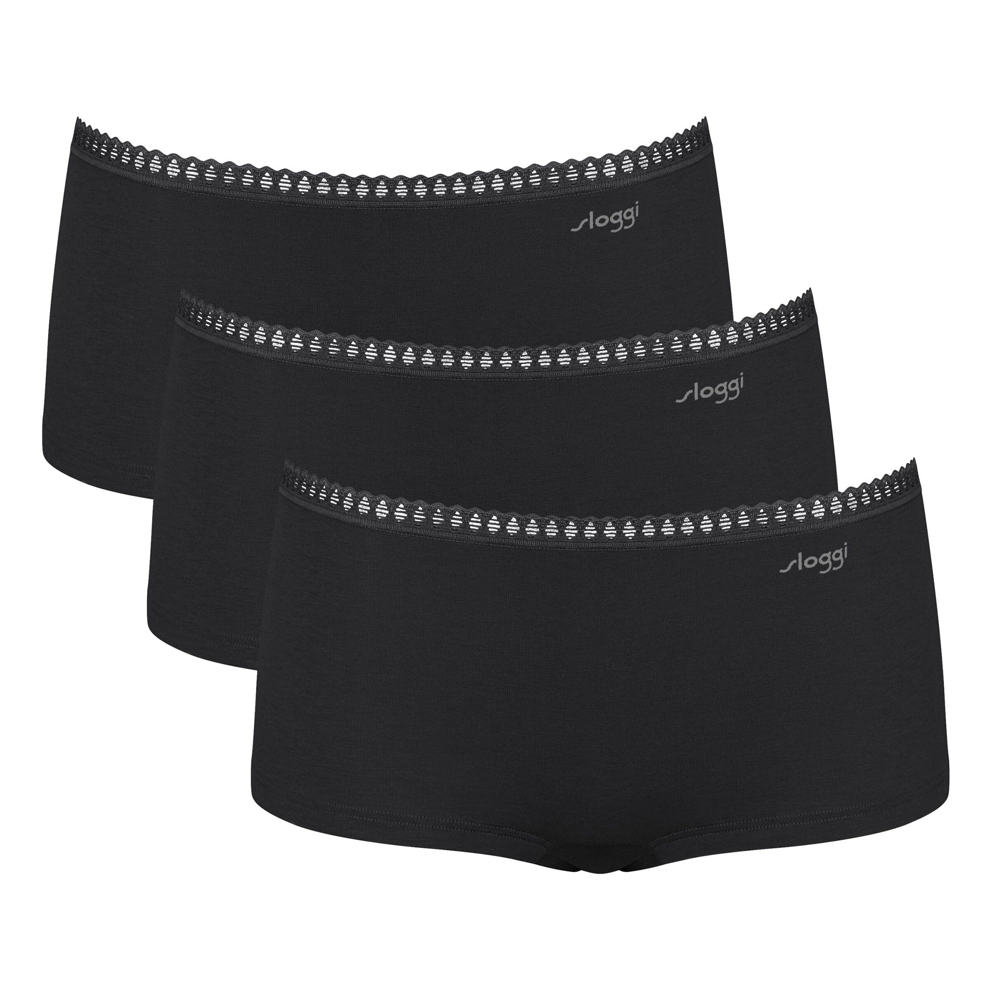 Sloggi Damen Pantys, 3er Pack - GO Crush Short C3P, Unterhose, Stretch-Baumwolle