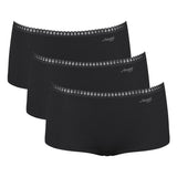 Sloggi Damen Pantys, 3er Pack - GO Crush Short C3P, Unterhose, Stretch-Baumwolle