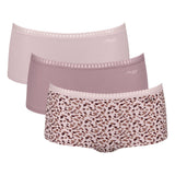 Sloggi Damen Pantys, 3er Pack - GO Crush Short C3P, Unterhose, Stretch-Baumwolle