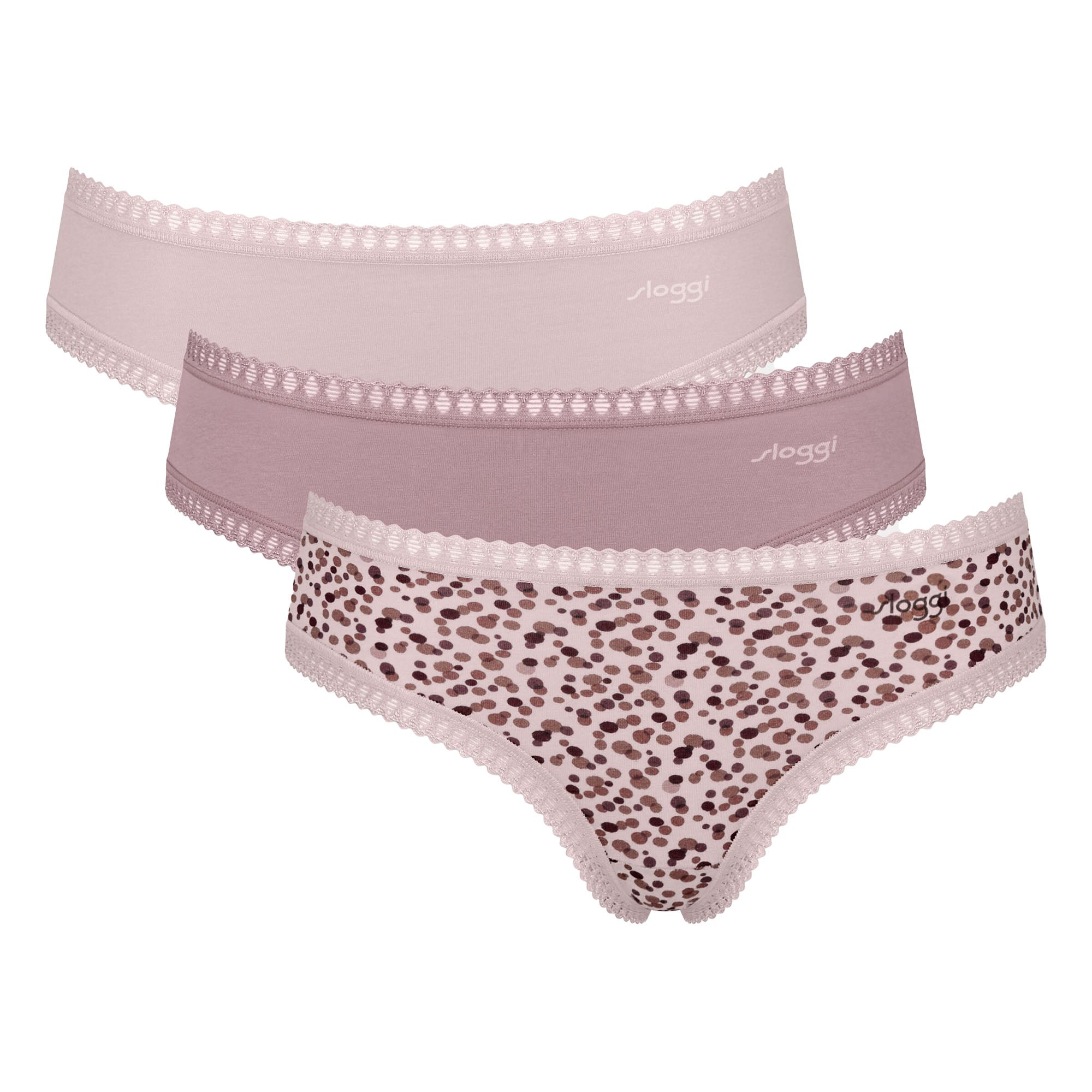 Sloggi Damen Hipster-Slips, 3er Pack - GO Crush Hipster C3P, Unterhose, Stretch-Baumwolle