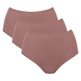 Sloggi Damen Highwaist-Slips, 3er Pack - GO Daily Cotton Highwaist 3P, Unterhose, Stretch-Baumwolle