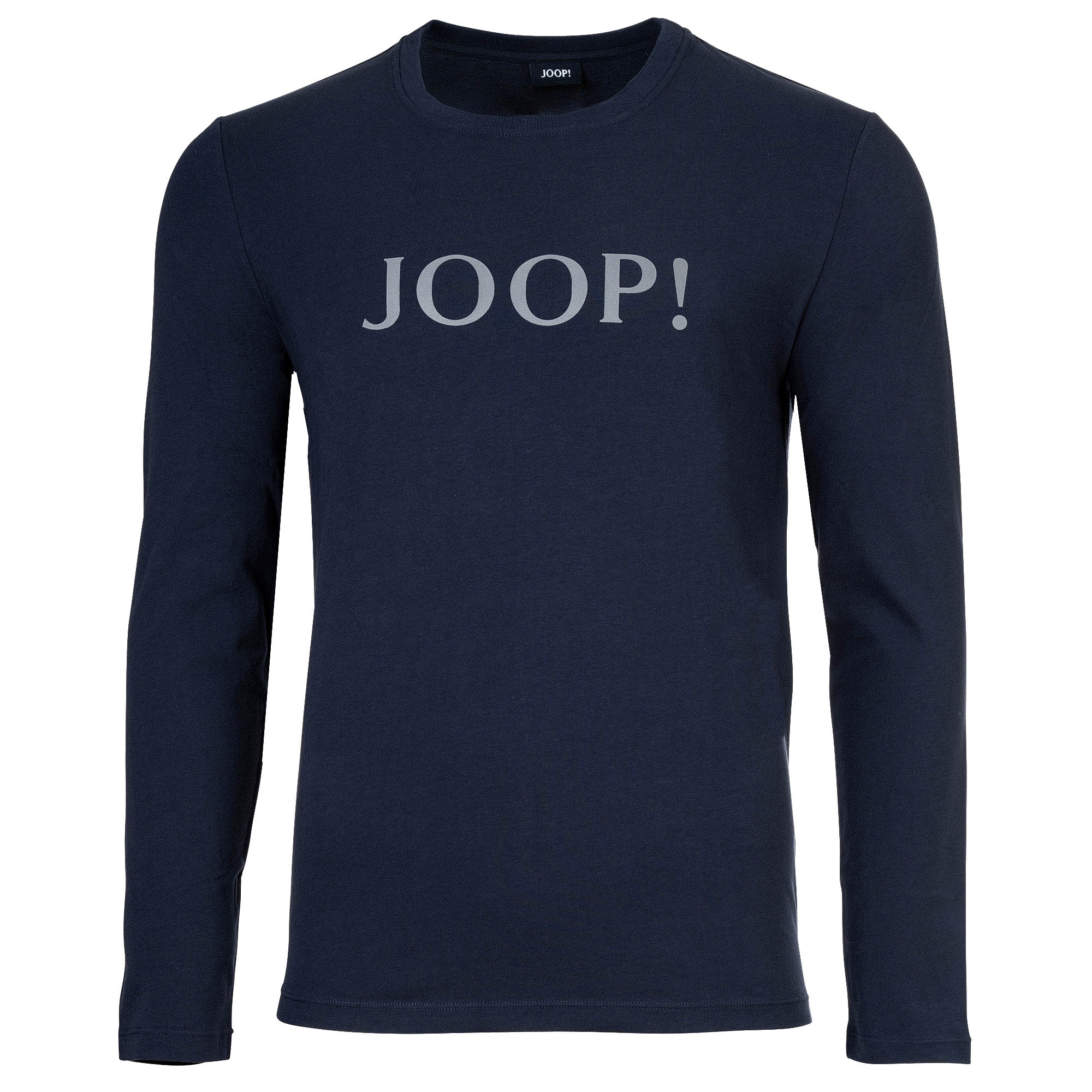 JOOP! men's long-sleeved shirt with logo print - comfort, mix and match, round neck, cotton stretch