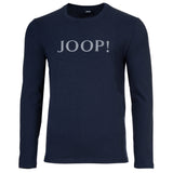 JOOP! men's long-sleeved shirt with logo print - comfort, mix and match, round neck, cotton stretch