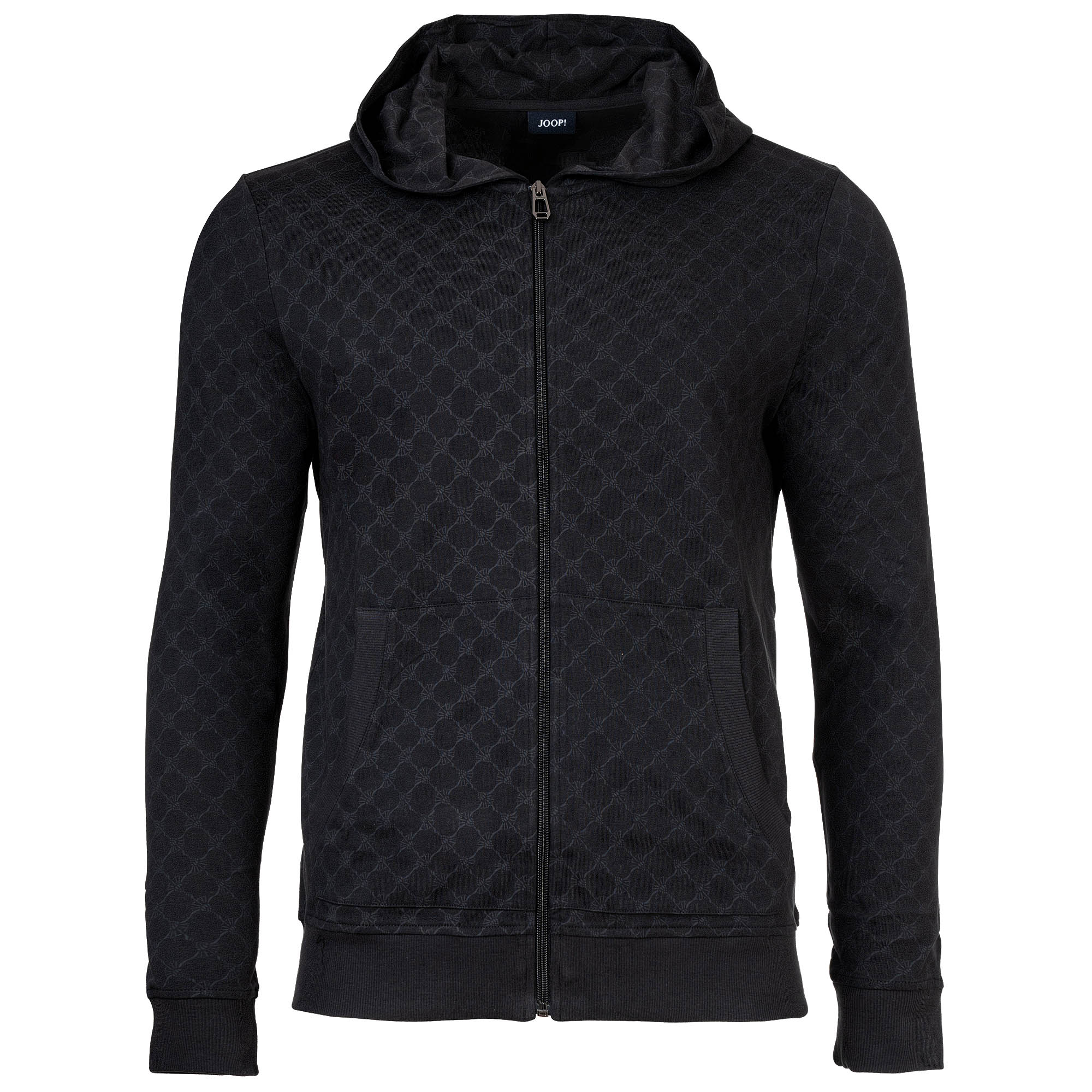 JOOP! Herren Sweatjacke mit Allover-Print - Leisure, Hoodie Zip Front Jacket