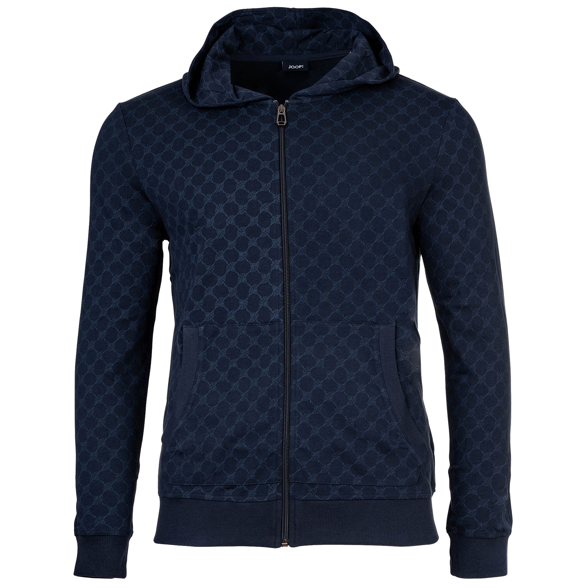 JOOP! Herren Sweatjacke mit Allover-Print - Leisure, Hoodie Zip Front Jacket