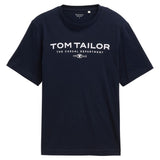 TOM TAILOR Herren T-Shirt - T-Shirt with Print, Rundhals, Regular Fit, Baumwolle