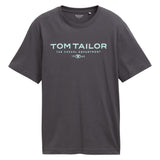 TOM TAILOR Herren T-Shirt - T-Shirt with Print, Rundhals, Regular Fit, Baumwolle