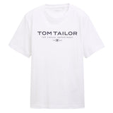 TOM TAILOR Herren T-Shirt - T-Shirt with Print, Rundhals, Regular Fit, Baumwolle