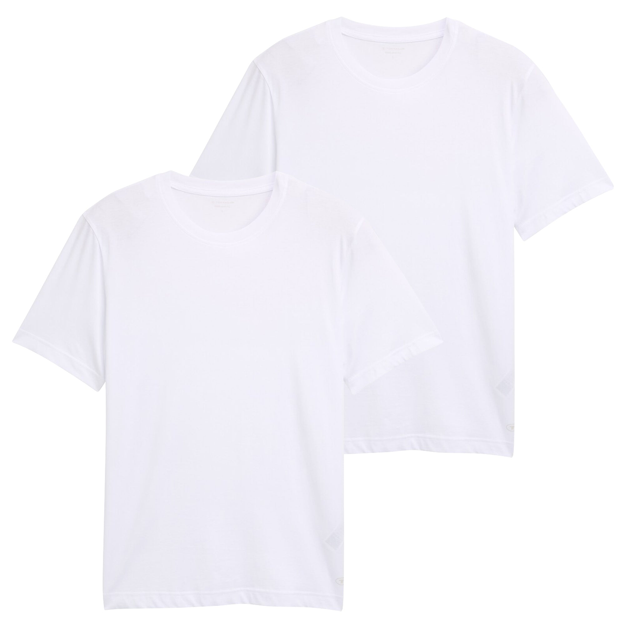 TOM TAILOR Men's T-shirt, 2-pack – Double Pack Crew Neck T-shirt, round neck, regular fit, cotton